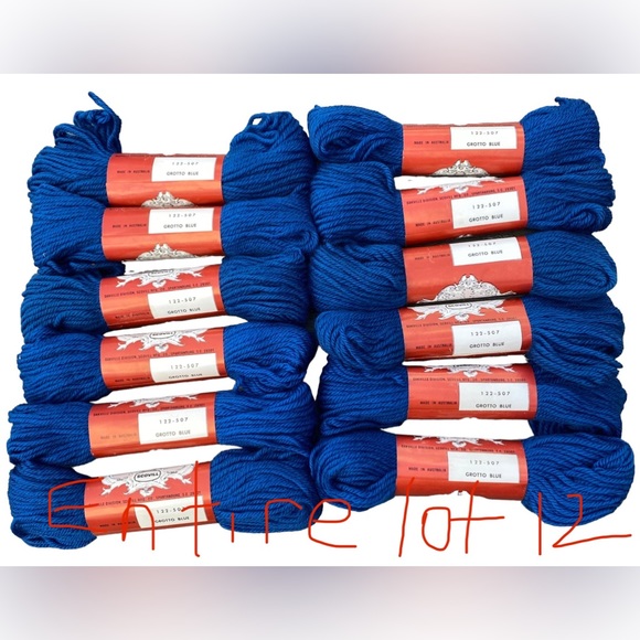 Grotto Blue VTG NOS Scovill Dritz Luxury 100% Virgin Wool Needlepoint 40 Yards - Picture 6 of 6